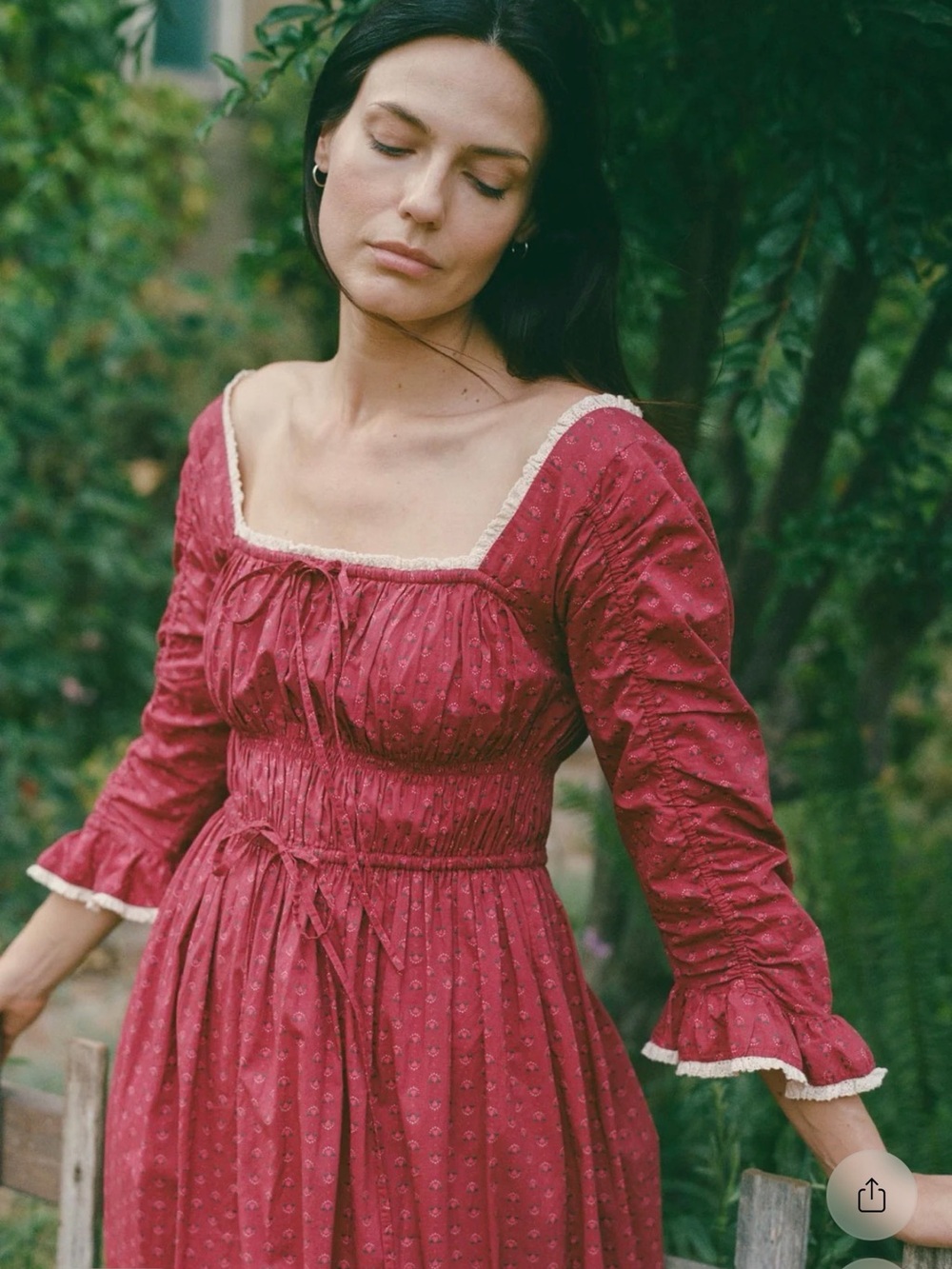 Christy Dawn🌺🍃 “Marissa” Dress in “Heart Bloom” Red, Size M, NWT, Sold Out - Picture 7 of 15